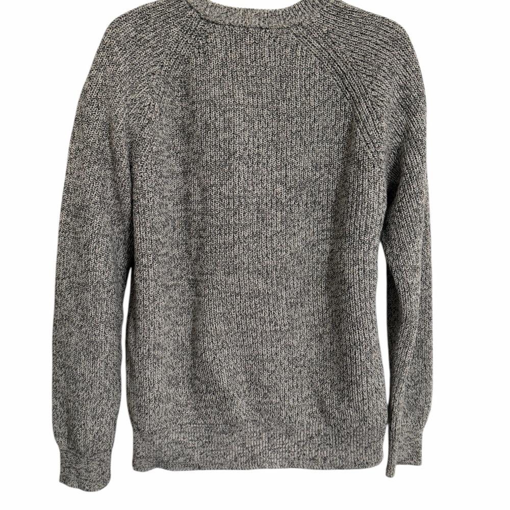 Old Navy Men's Off-White and Black Crewneck Sweater - Picture 2 of 6